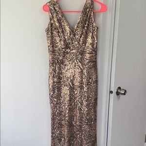 Sequin fitt flare dress